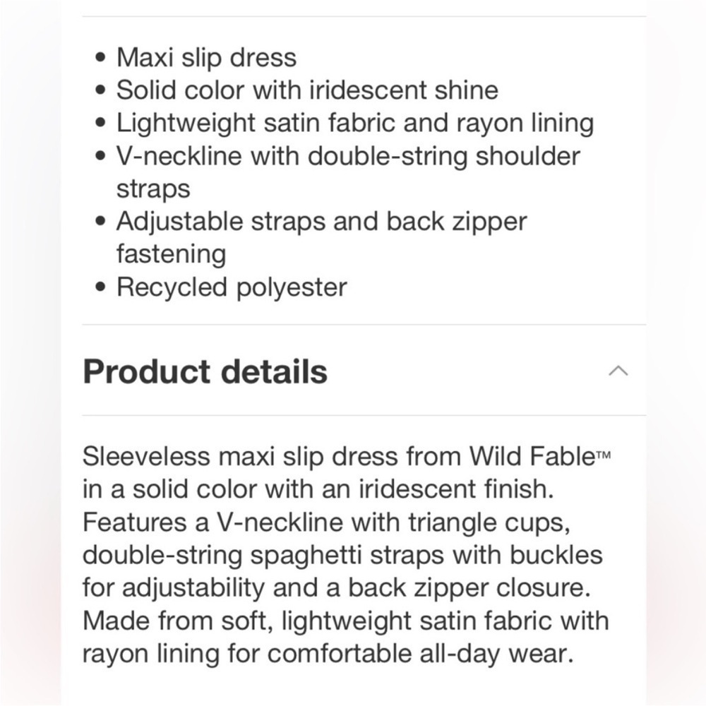 Women's Iridescent Maxi Slip
Dress - Wild
Fable new - Picture 5 of 5